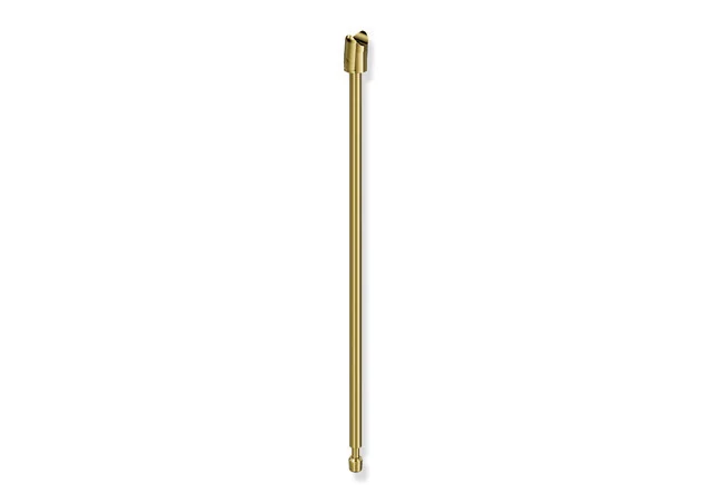 HEWI Bodenstütze System 900, Edelstahl PVD gold glänzend, Montagehöhe 680 mm, senkrechte Länge 565 mm