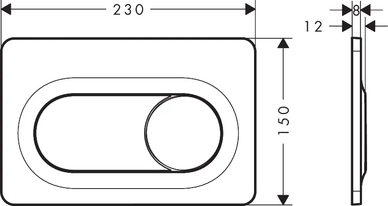 iFrame Original S Betätigungsplatte für 2-Mengen-Spülung, Chrom iFrame Original S Betätigungsplatte für 2-Mengen-Spülung, Chrom
