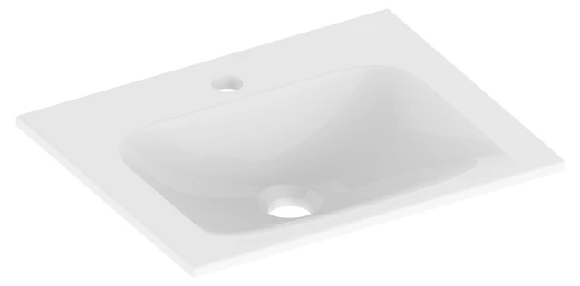 KEUCO X-LINE Keramik-Waschtisch mit 1-Loch Bohrung 465x17x383mm weiß