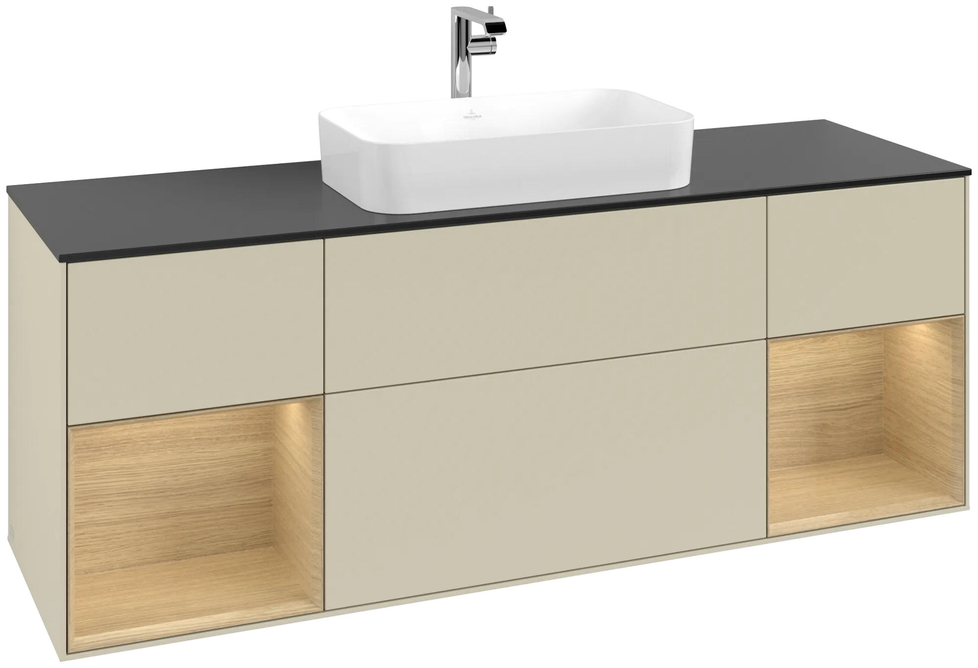 Villeroy & Boch Finion Waschbeckenunterschrank F33, 1600x603x501mm, mit Beleuchtung