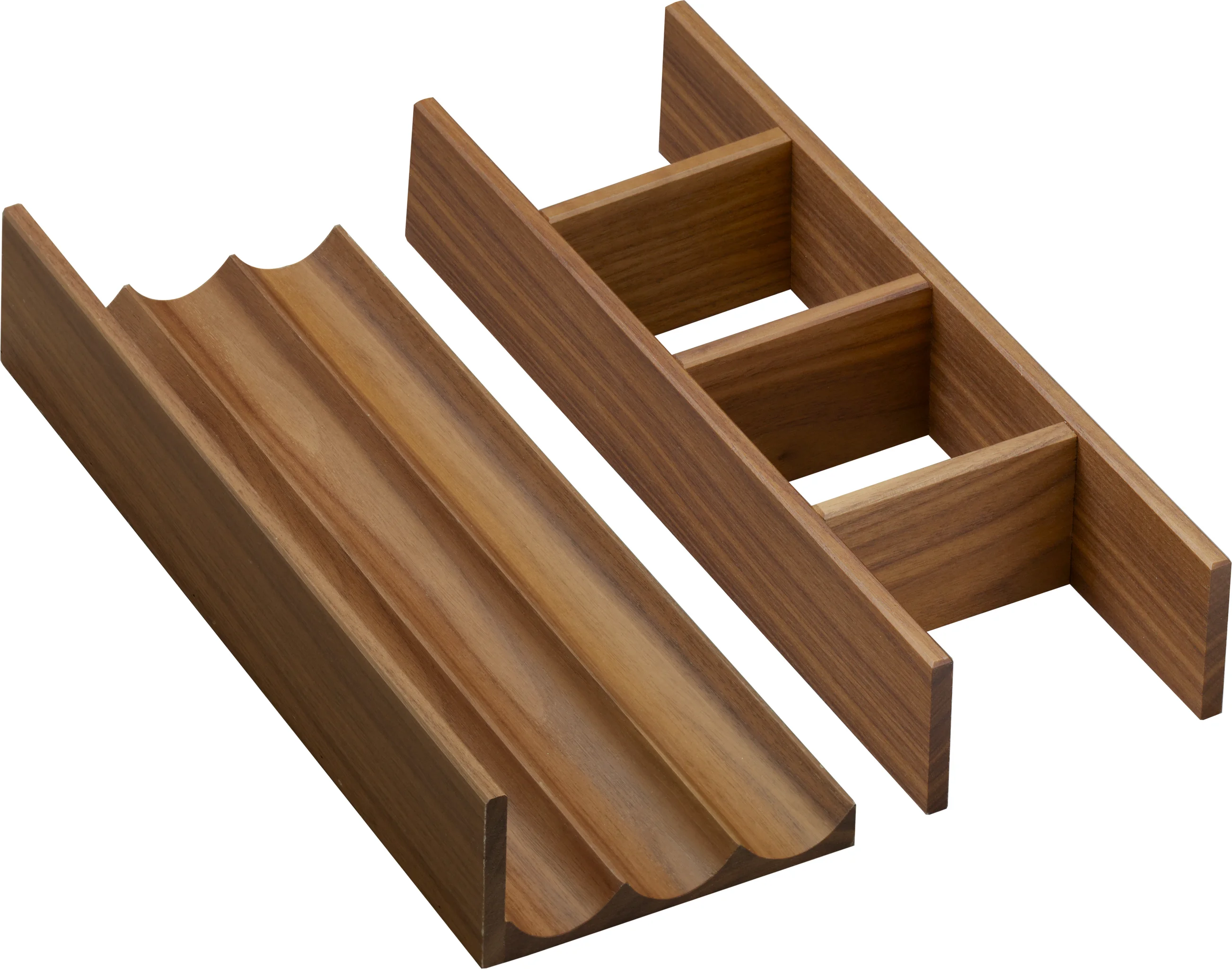 Hansgrohe IntraStoris Schubkasteninnenteilung Set, Nussbaum Dunkel, für Xevolos Waschtischunterschränke 320x580/475 mm und 1.370x550 mm, Massivholz, matt lackiert