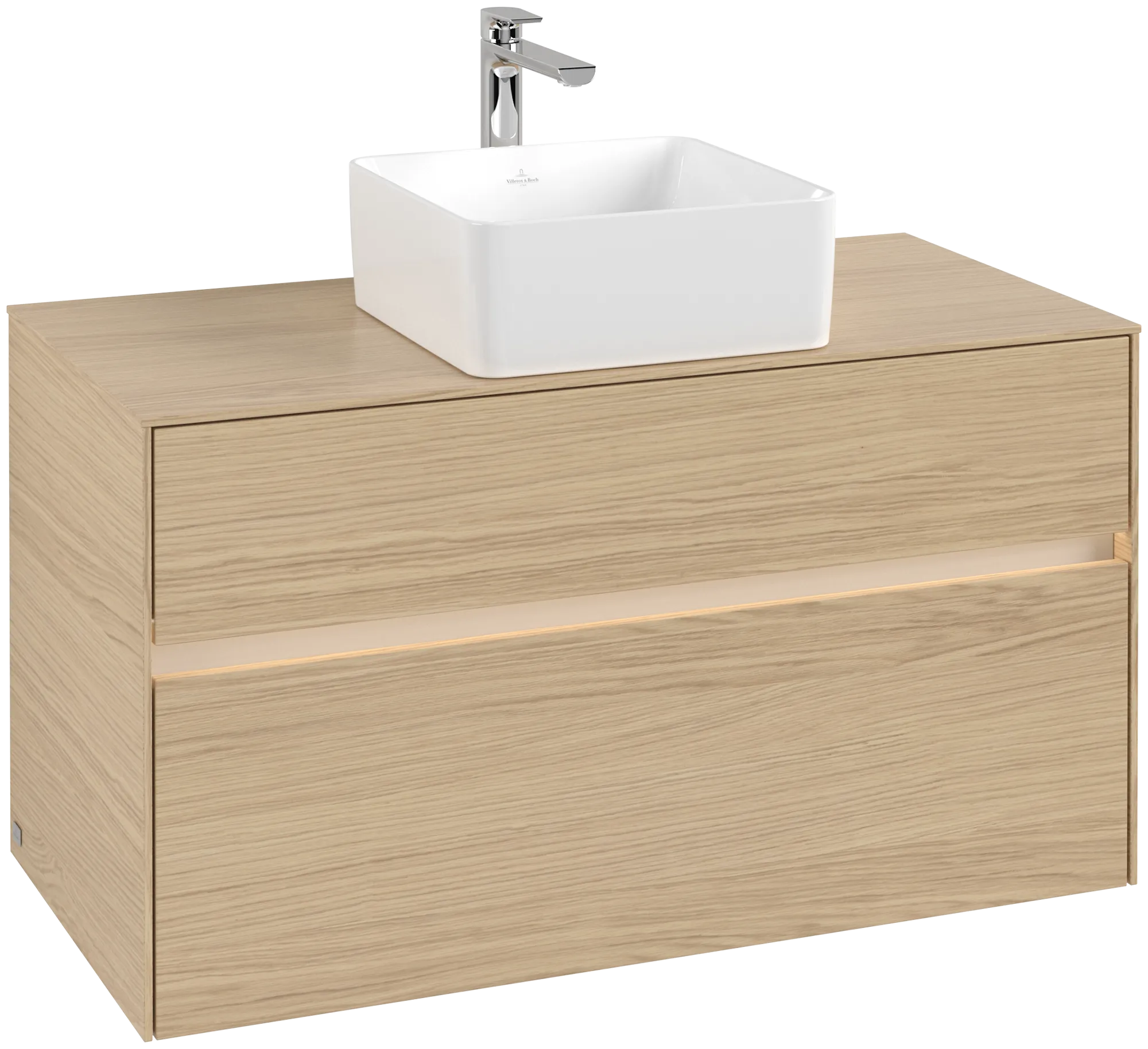 Villeroy & Boch Collaro Waschbeckenunterschrank C038B0, 1000x548x500mm, LED-Beleuchtung