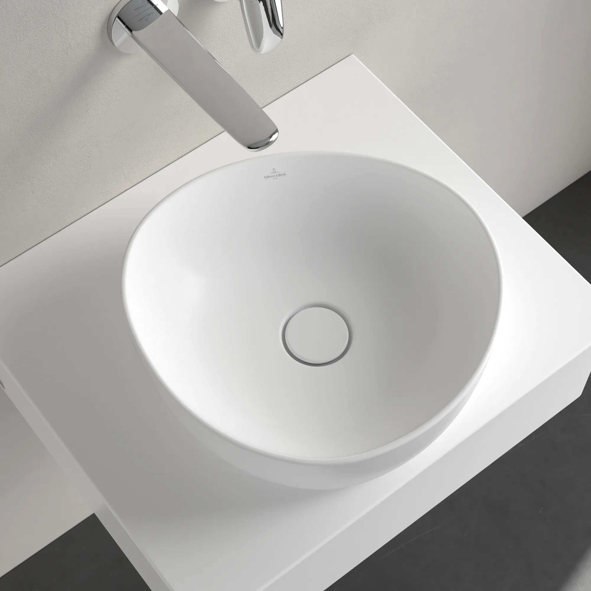 Villeroy & Boch Aufsatzwaschbecken Antao, asymmetrisch, Stone White CeramicPlus, 400x395x145 mm, TitanCeram, Country-Stil