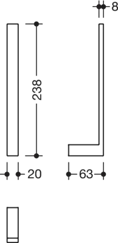 Reservepapierhalter, Edelstahl, pulverbeschichtet, Breite 20 mm, Höhe 238 mm, Tiefe 63 mm, zur Aufnahme von zwei WC-Papierrollen, in Farbe DC (Schwarz tiefmatt) Reservepapierhalter, Edelstahl, pulverbeschichtet, Breite 20 mm, Höhe 238 mm, Tiefe 63 mm, zur Aufnahme von zwei WC-Papierrollen, in Farbe DC (Schwarz tiefmatt)