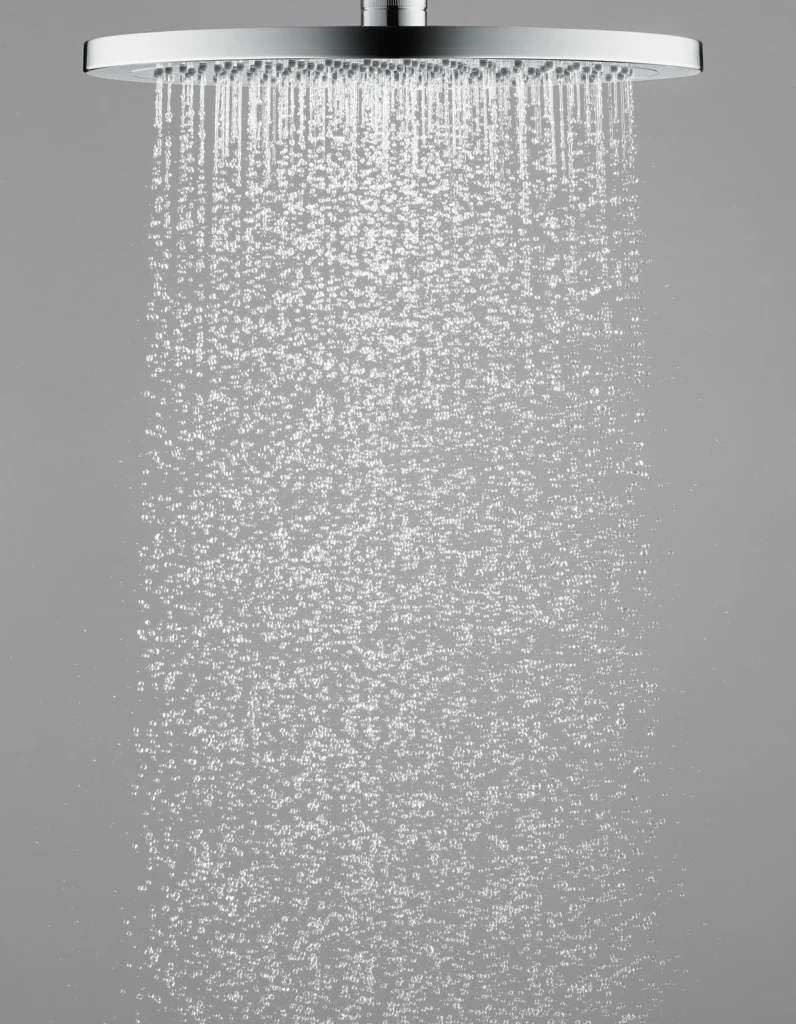 Hansgrohe Croma Select S Showerpipe 280 chrom, 1-Jet mit Thermostat, RainAir Strahl, 400 mm Brausearmlänge, höhenverstellbare Handbrausehalterung Hansgrohe Croma Select S Showerpipe 280 chrom, 1-Jet mit Thermostat, RainAir Strahl, 400 mm Brausearmlänge, höhenverstellbare Handbrausehalterung