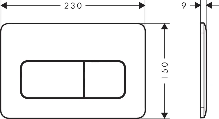 Hansgrohe iFrame Original Q Betätigungsplatte, weiß, für 2-Mengen-Spülsysteme, mechanisch, Wandmontage Hansgrohe iFrame Original Q Betätigungsplatte, weiß, für 2-Mengen-Spülsysteme, mechanisch, Wandmontage