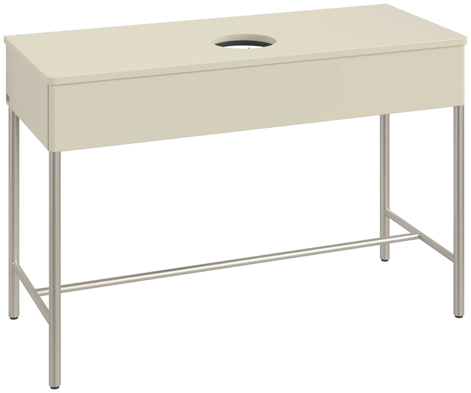 Villeroy & Boch Waschbeckenunterschrank Artis L62010, Silk Grey Matt Lacquer, 1.200 x 782 x 500 mm, mit Metallgestell und Beleuchtung