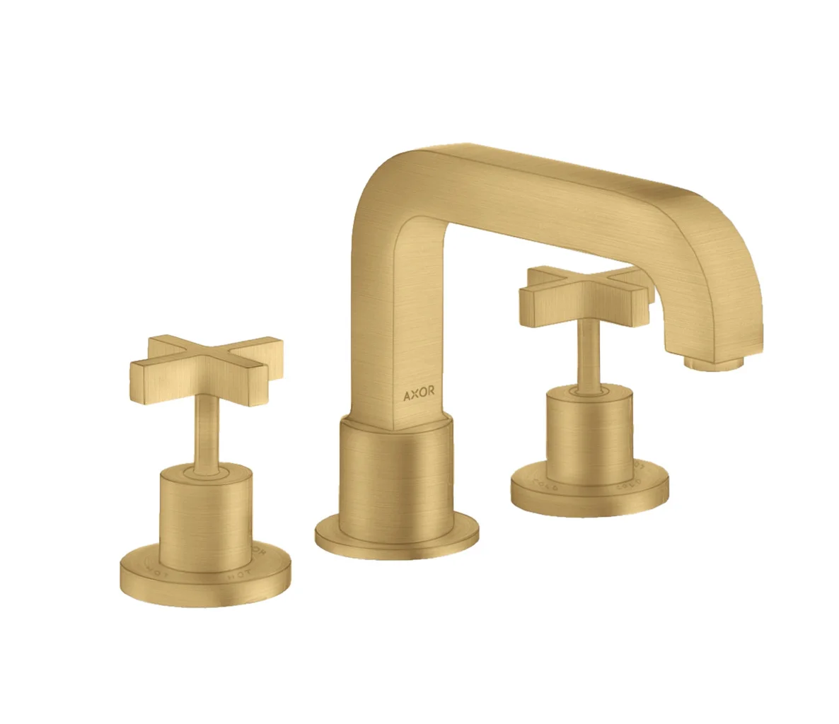 Hansgrohe AXOR Citterio 3-Loch Wannenrandarmatur Brushed Gold, Ausladung 190 mm, Normalstrahl, max. Durchfluss 21,5 l/min