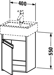 Duravit Waschtischunterschrank wandhängend „Ketho“ 40 × 55 × 32 cm in Nussbaum Dunkel Duravit Waschtischunterschrank wandhängend „Ketho“ 40 × 55 × 32 cm in Nussbaum Dunkel