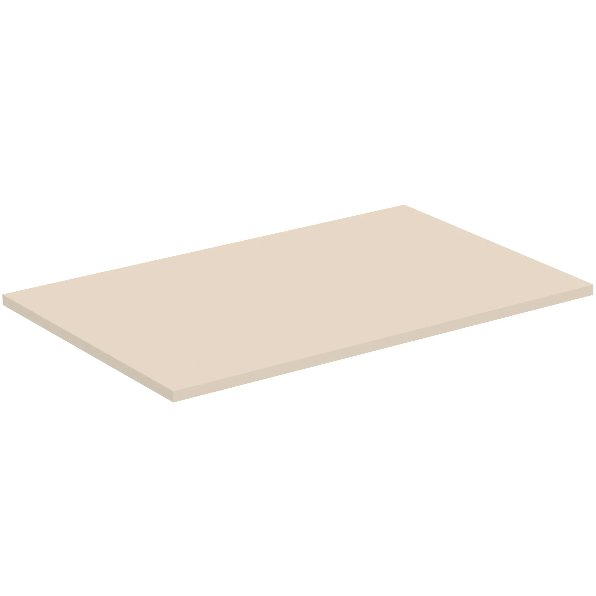 Waschtischplatte i.life B ohne Ausschnitt 802x506x18mm Weiß matt