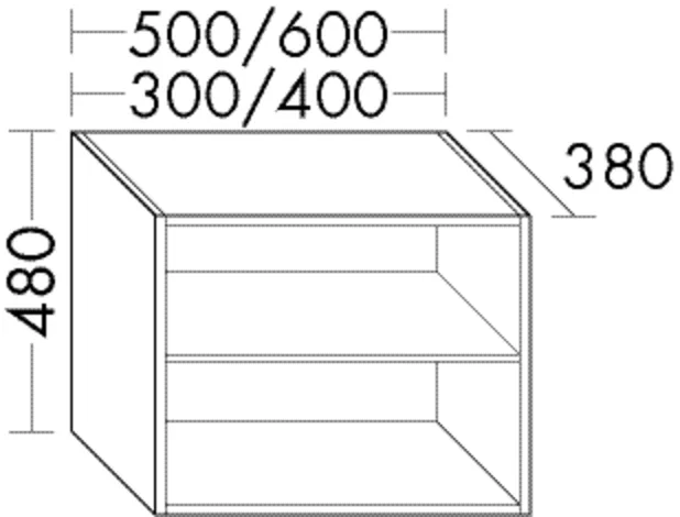 burgbad Hochschrank „Sys30“ 640 × 480 × 420 mm in Nussbaum Dekor Smartline burgbad Hochschrank „Sys30“ 640 × 480 × 420 mm in Nussbaum Dekor Smartline