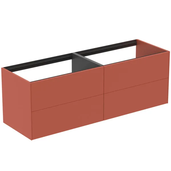 Ideal Standard Waschtischunterschrank Conca, 4 Auszüge, Push-Open mit Softclose-Einzug, ohne Platte, 1585x505x540 mm, Sunset