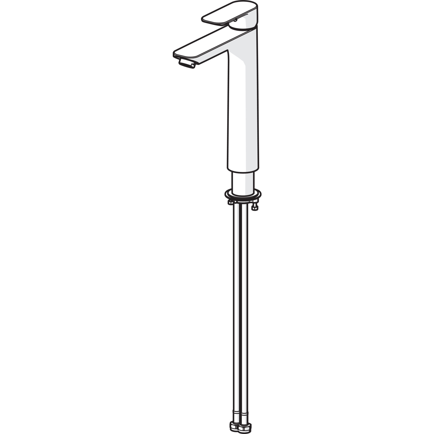 Einhand-Waschtischarmatur „Basic“ Ausladung 150 mm in Chrom Einhand-Waschtischarmatur „Basic“ Ausladung 150 mm in Chrom