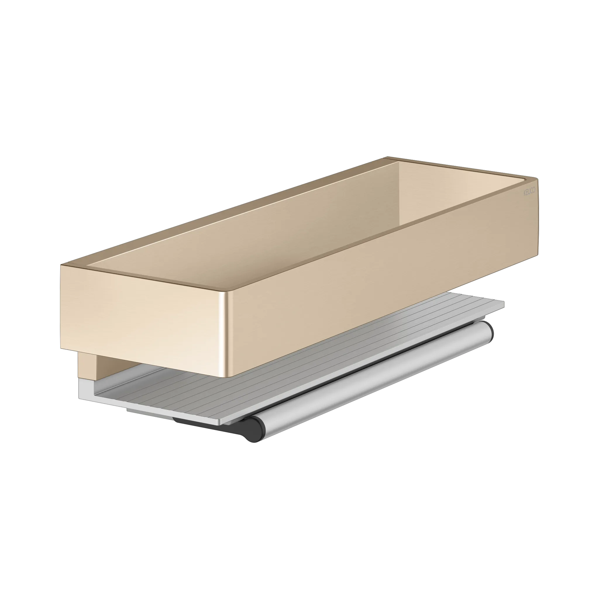 Edition 11 11159030000 Duschkorb mit Glasabzieher silber-eloxiert/Bronze geb.