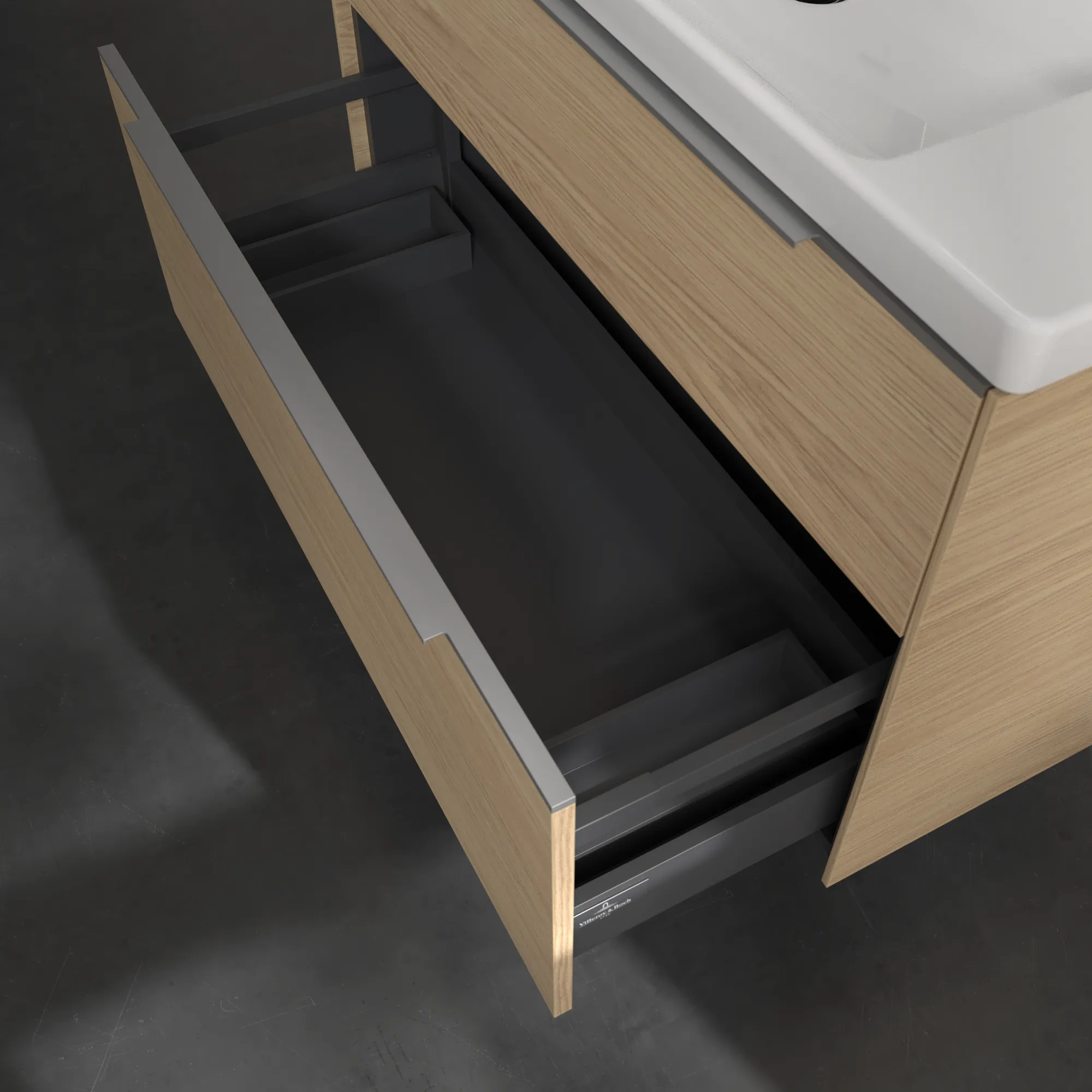 Villeroy & Boch Waschtischunterschrank „Subway 3.0“ für Schrankwaschtisch 973 × 576 × 478 mm Nordic Oak, für Becken mittig