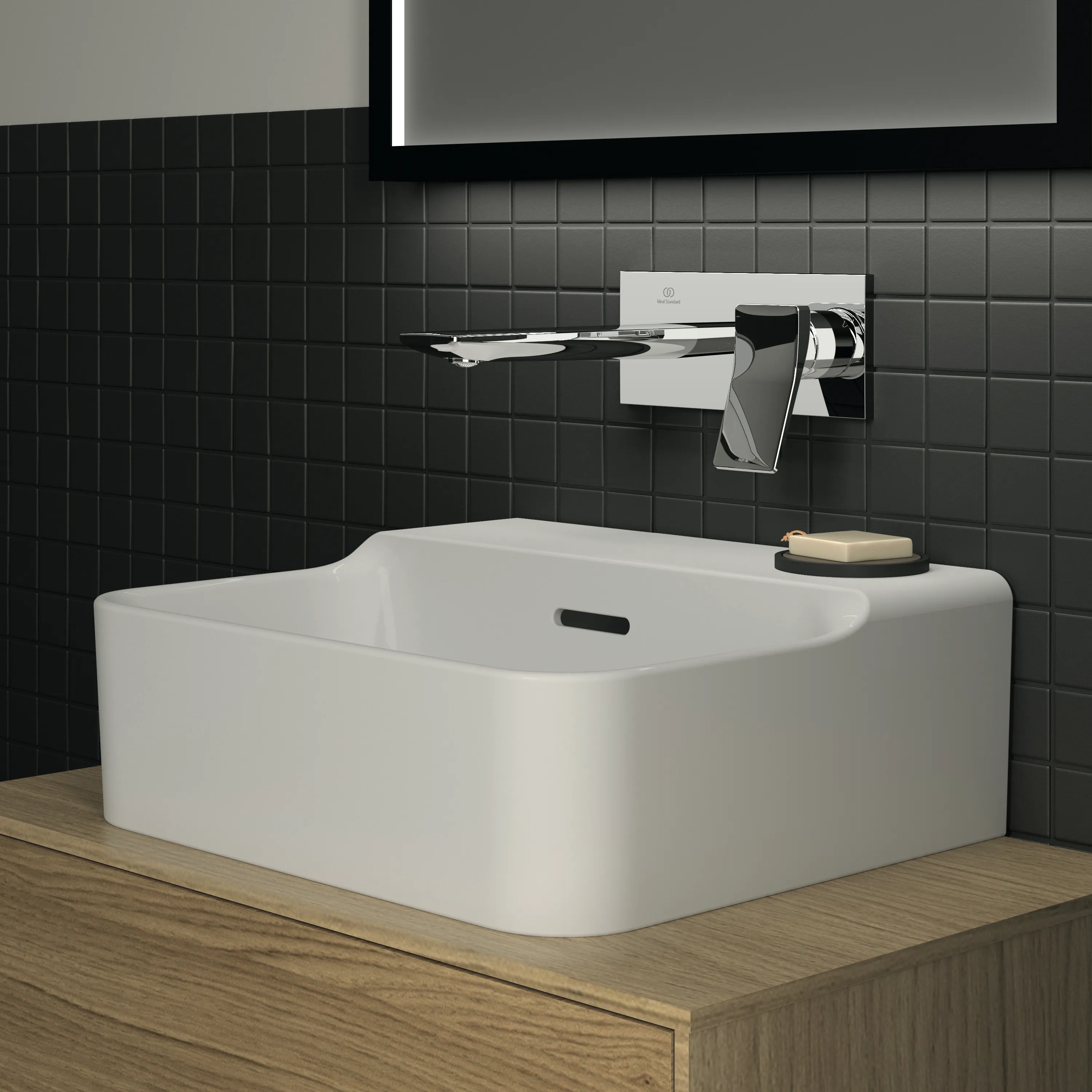 Waschbecken „Conca“ 40 × 35 × 16,5 cm in Weiß
