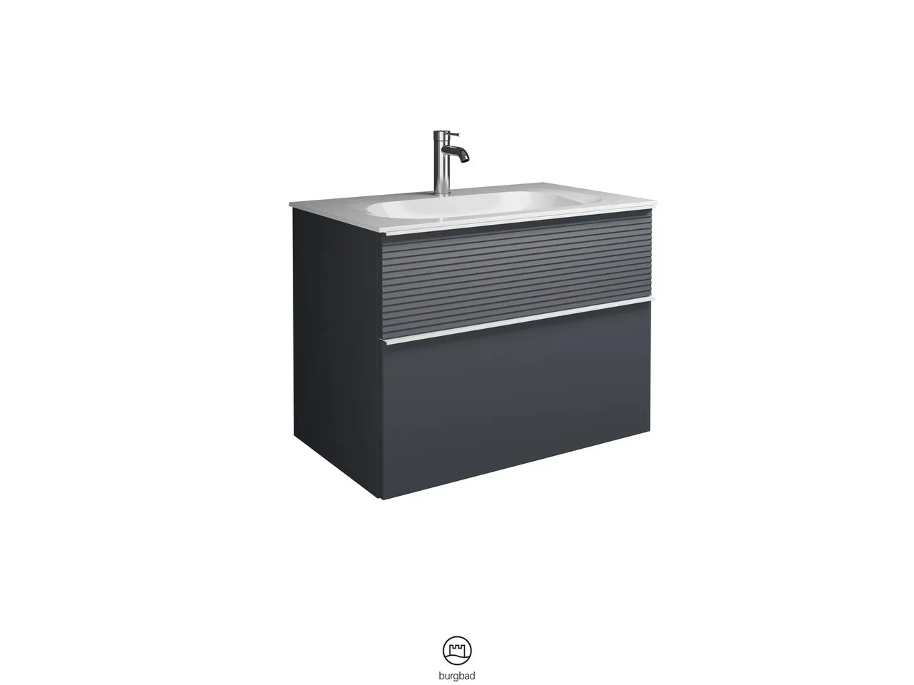 burgbad Badmöbelset „Fiumo“ Griff, Weiß Matt (230 mm), in Weiß Matt burgbad Badmöbelset „Fiumo“ Griff, Weiß Matt (230 mm), in Weiß Matt