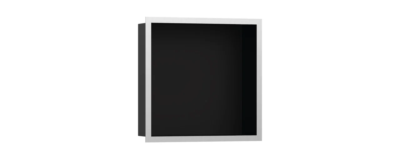 Hansgrohe XtraStoris Individual Wandnische Mattschwarz, 300 x 300 x 100 mm, Edelstahl V2A, 2 mm Designrahmen Hansgrohe XtraStoris Individual Wandnische Mattschwarz, 300 x 300 x 100 mm, Edelstahl V2A, 2 mm Designrahmen