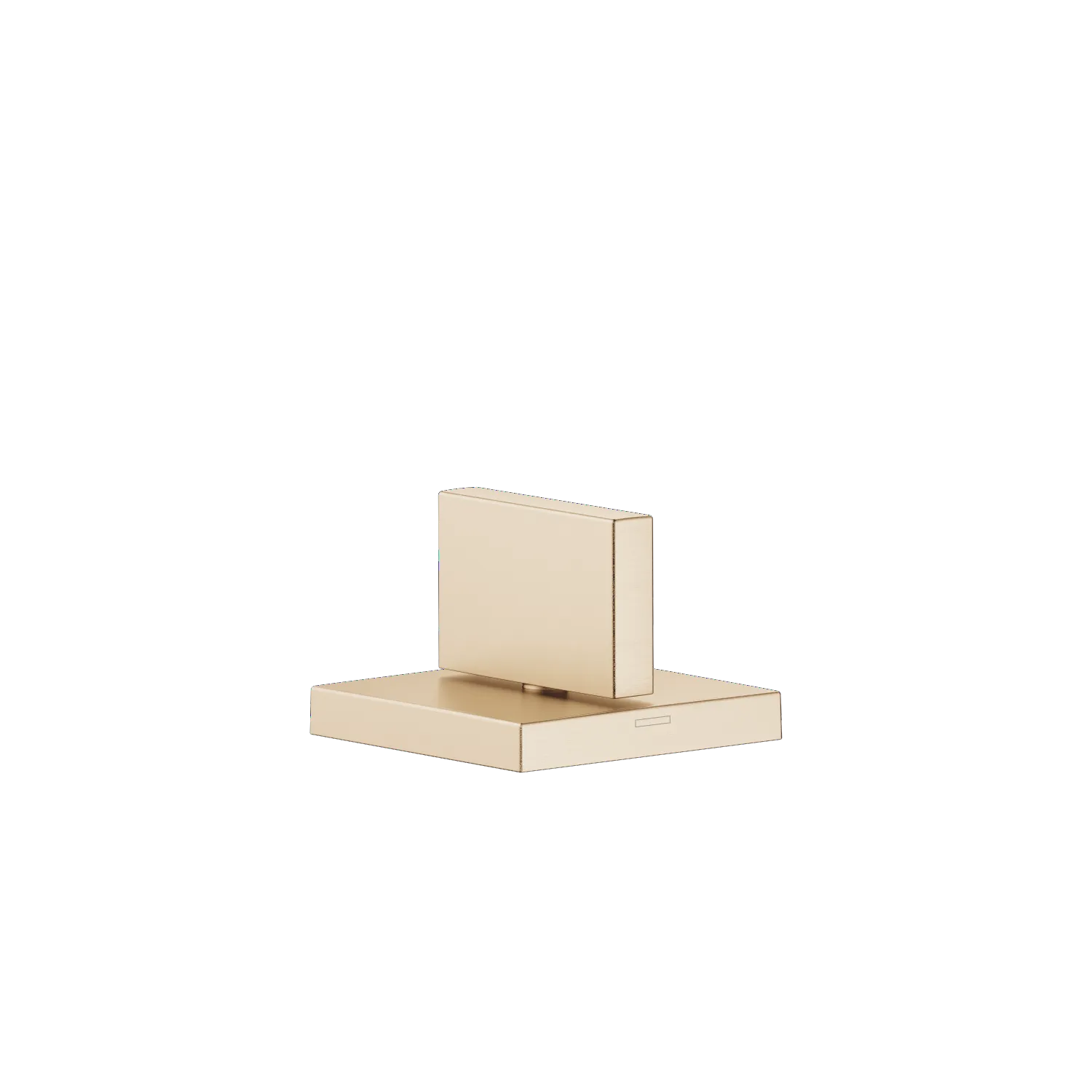 Dornbracht MEM Seitenventil rechtsschließend, kalt, 32 mm Bohrung, Rosette 60 x 60 mm, gebürstet in Champagne (22 kt Gold), Artikelnummer 20000782