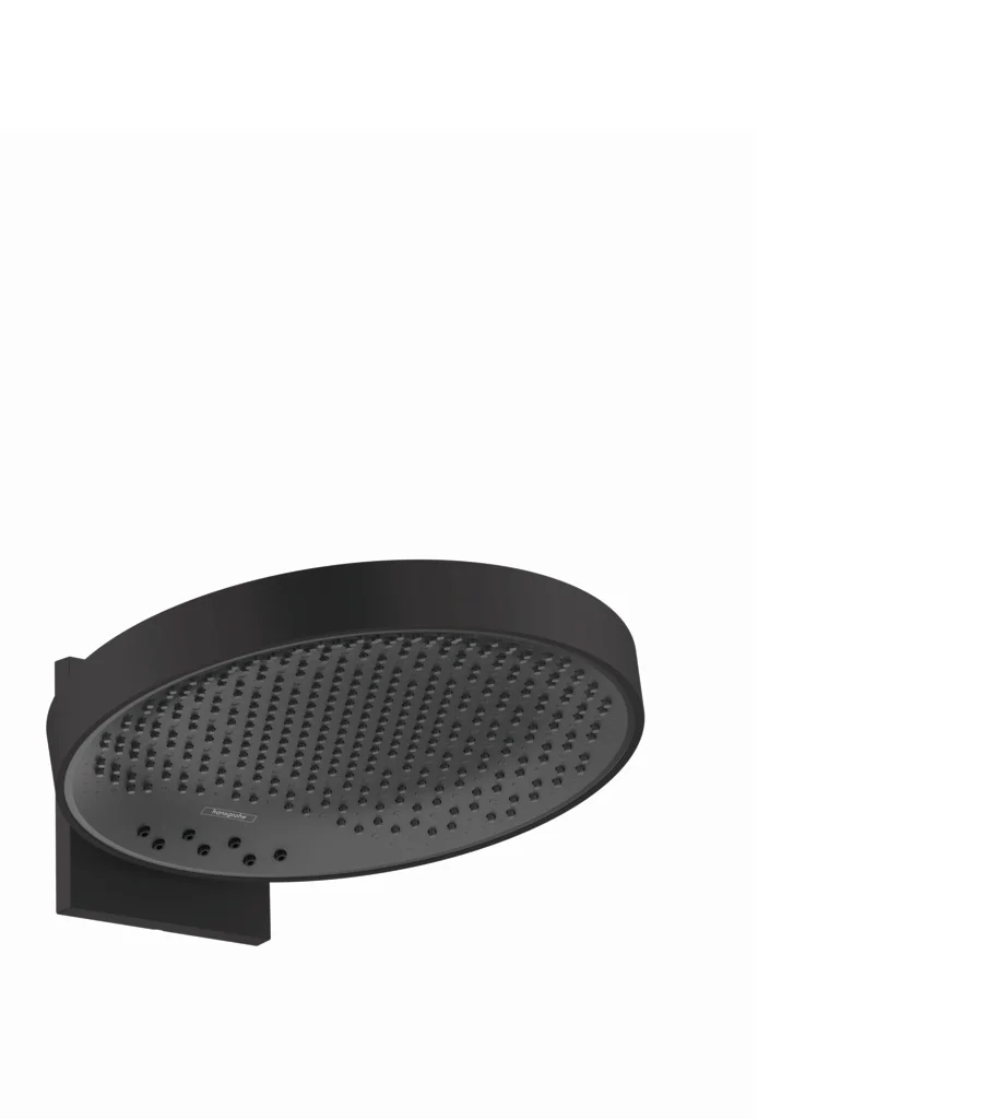 Hansgrohe Rainfinity Kopfbrause 360° 3jet, mattschwarz, 381 mm Ausladung, DN15 Wandanschluss