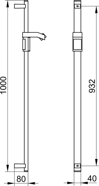 AXESS 35010370100 Brausehalter höhenverstellbar schwarz matt