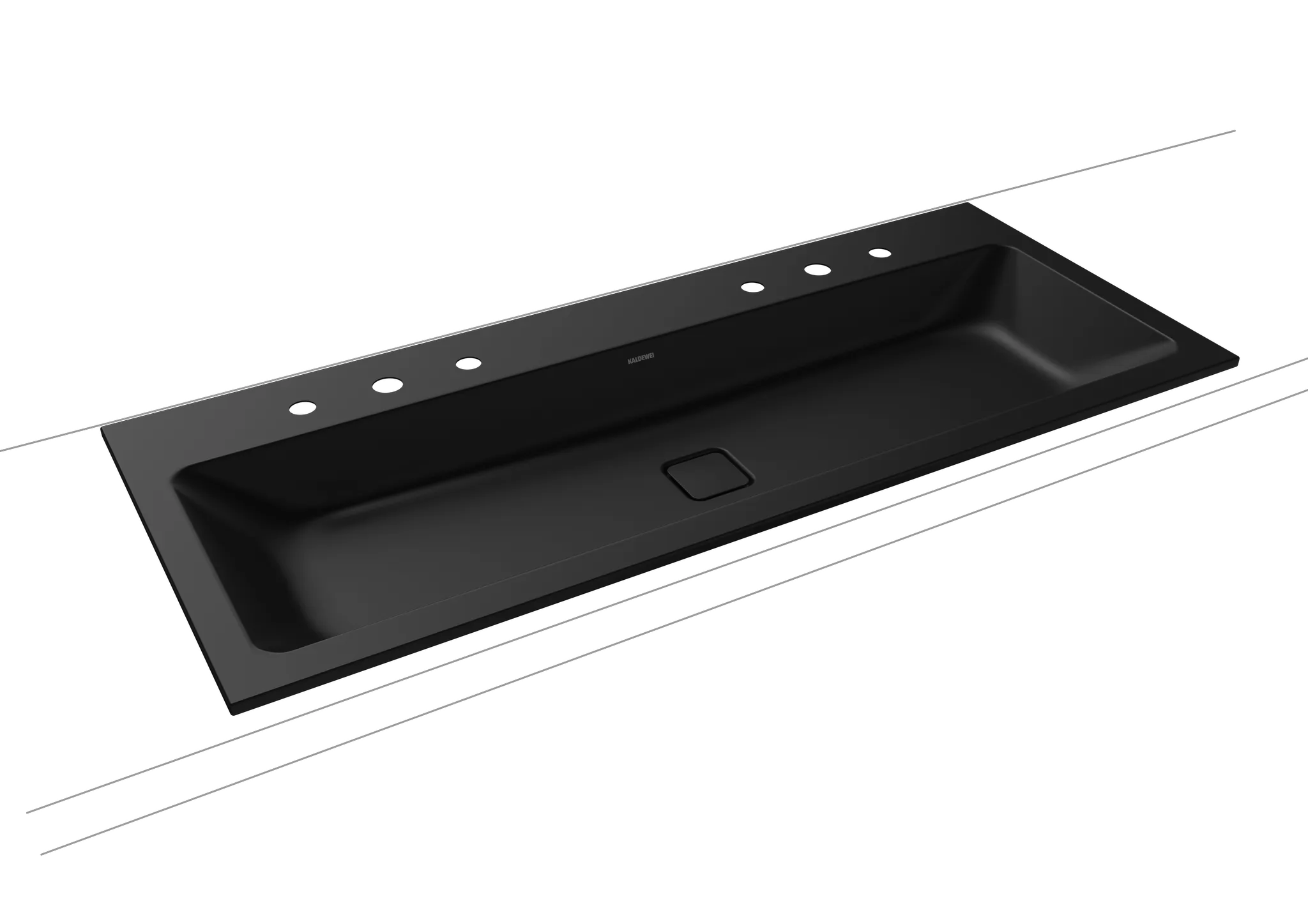 Doppelwaschtisch „Cono“ 120 × 50 cm, ohne Überlauf, mittig, mit Hahnlochbohrung in cool grey 90 mit Perl-Effekt Doppelwaschtisch „Cono“ 120 × 50 cm, ohne Überlauf, mittig, mit Hahnlochbohrung in cool grey 90 mit Perl-Effekt