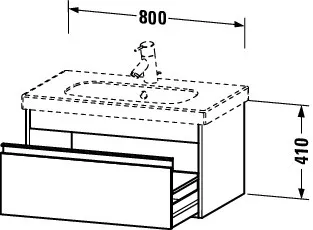 Duravit Waschtischunterschrank wandhängend „Ketho“ 80 × 41 × 45,5 cm in Eiche Natur