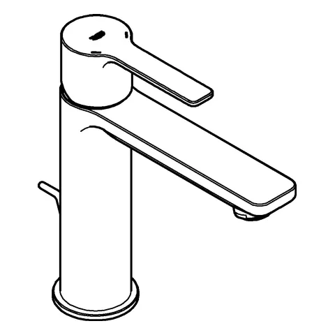 Einhand-Waschtischbatterie Lineare 32114_1, S-Size, Einlochmontage, Zugstangen-Ablaufgarnitur 1 1/4″, chrom Einhand-Waschtischbatterie Lineare 32114_1, S-Size, Einlochmontage, Zugstangen-Ablaufgarnitur 1 1/4″, chrom