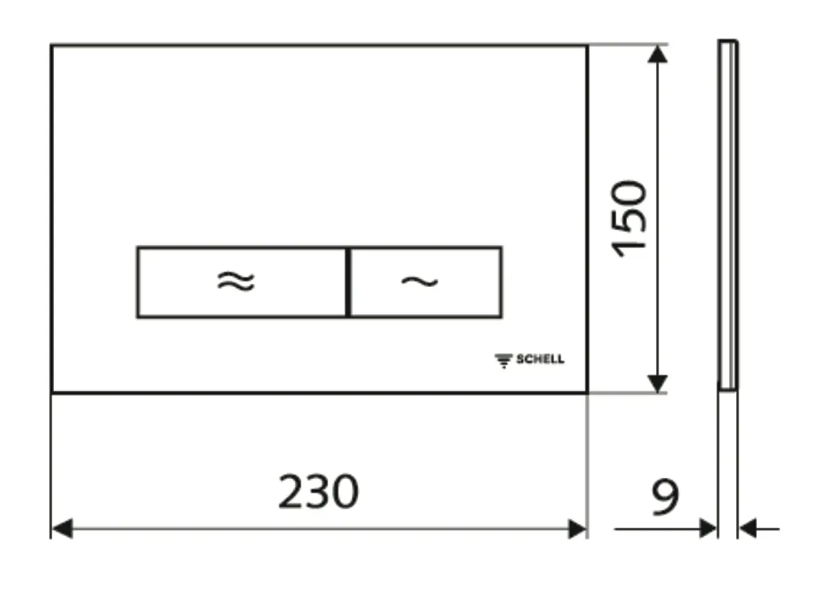 WC-Betätigungsplatte MONTUS KONKAV, Frontplatte chrom WC-Betätigungsplatte MONTUS KONKAV, Frontplatte chrom