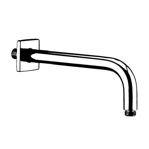 Kludi A-QA Wand-Brausearm 250 mm eckige Wandrosette chrom