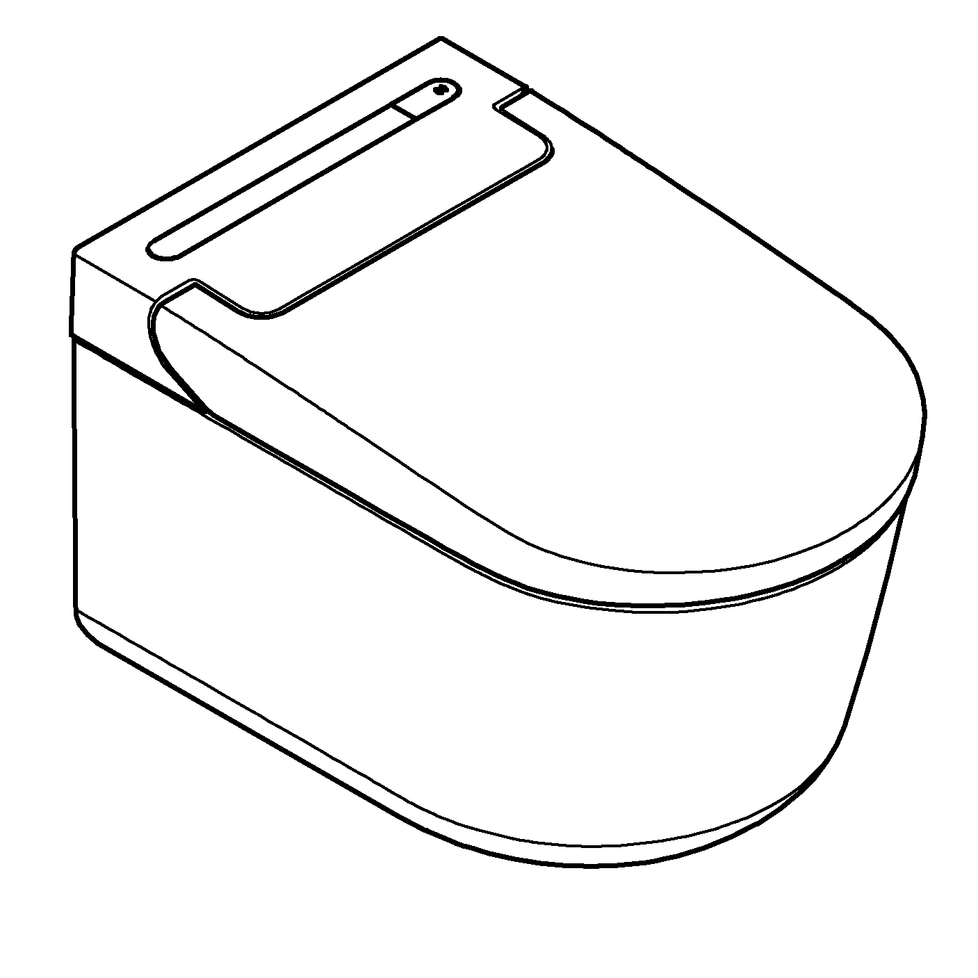 Dusch-WC Komplettanlage Sensia Pro 36508, für Unterputzspülkästen, Wandmontage, antibakterielle Glasur, Antihaft-Beschichtung, alpinweiß