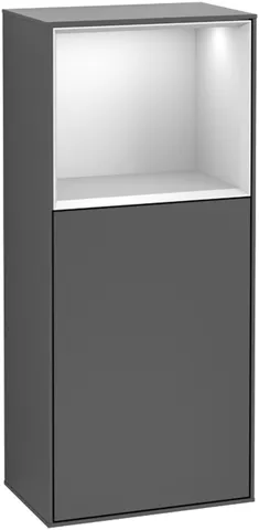 Villeroy & Boch Seitenschrank „Finion“ 41,8 × 93,6 cm 1 Tür, Anschlag rechts, mit Wand- und Regalelementbeleuchtung Anschlag rechts