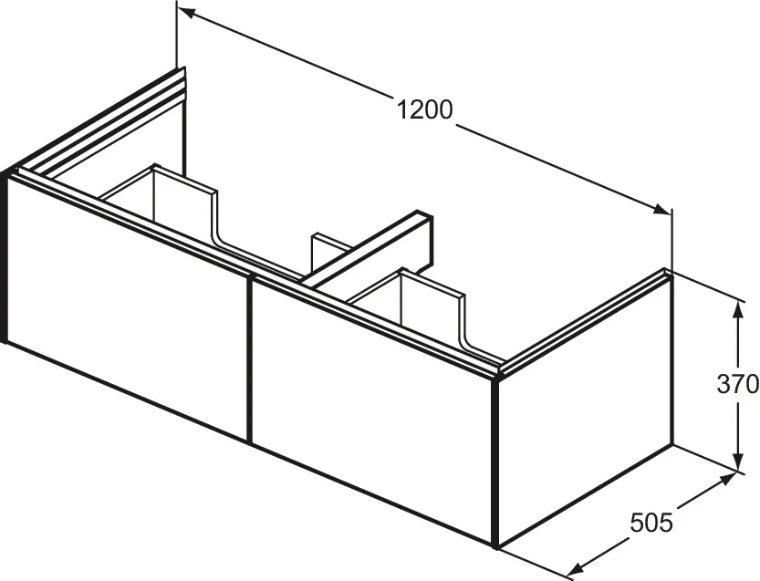 Ideal Standard Waschtischunterschrank „Conca“ 120 × 37 × 50,5 cm Sunset matt lackiert Ideal Standard Waschtischunterschrank „Conca“ 120 × 37 × 50,5 cm Sunset matt lackiert