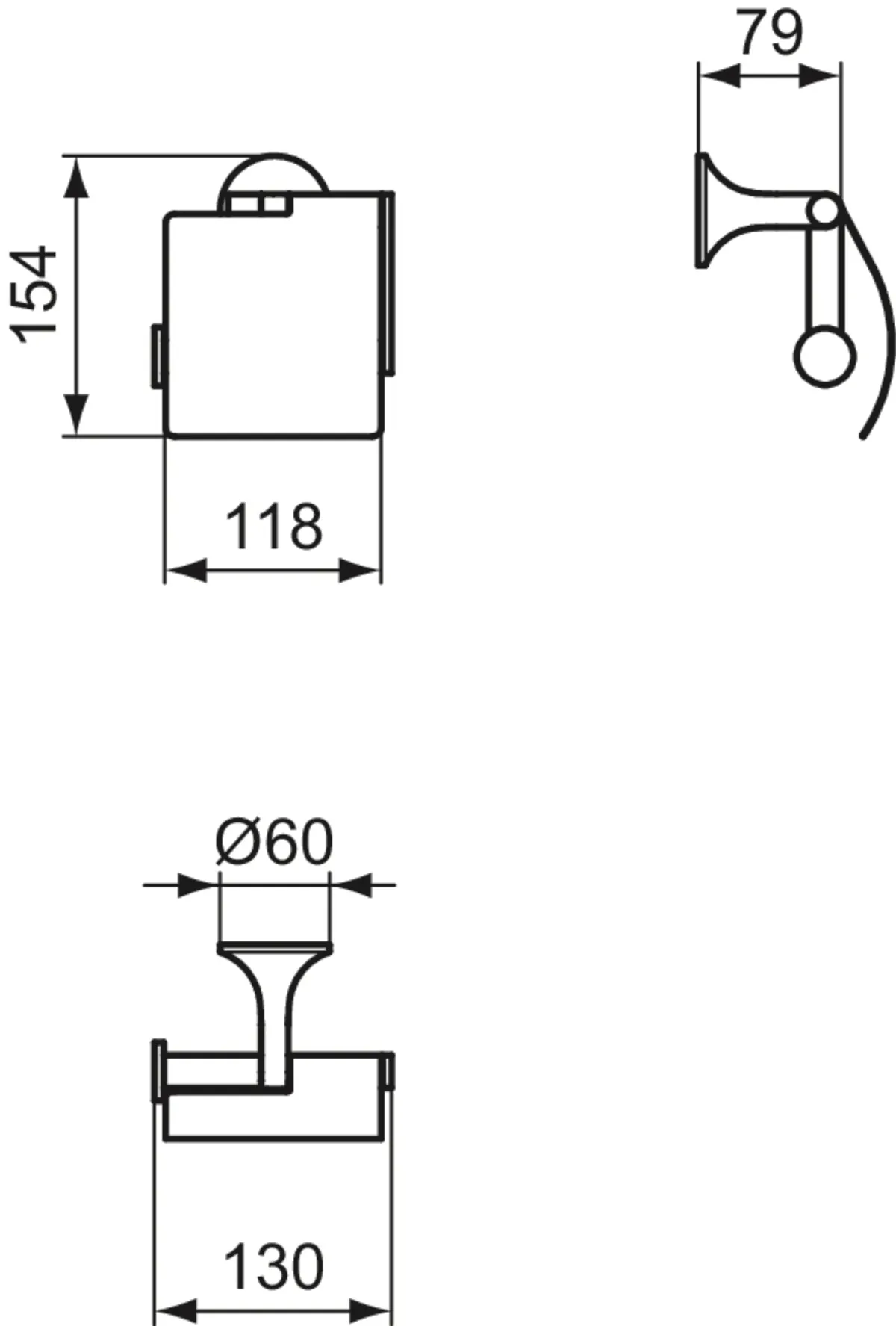 Papierrollenhalter La Dolce Vita mit Deckel Brushed Gold Papierrollenhalter La Dolce Vita mit Deckel Brushed Gold