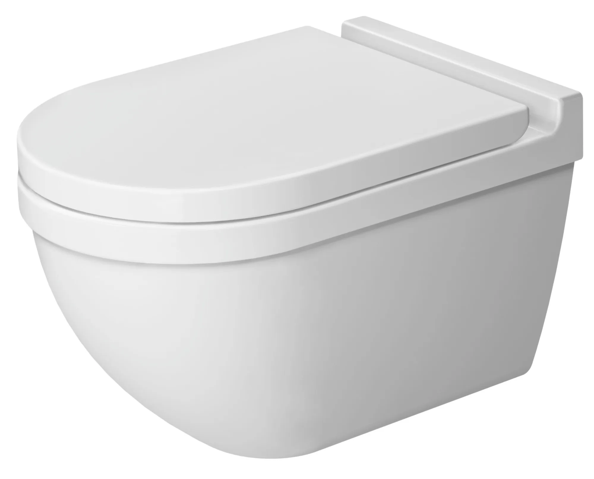 Wand-Tiefspül-WC „Starck 3“ 36 × 34,5 × 54 cm, Befestigung verdeckt, Abgang waagerecht, mit Spülrand Wand-Tiefspül-WC „Starck 3“ 36 × 34,5 × 54 cm, Befestigung verdeckt, Abgang waagerecht, mit Spülrand