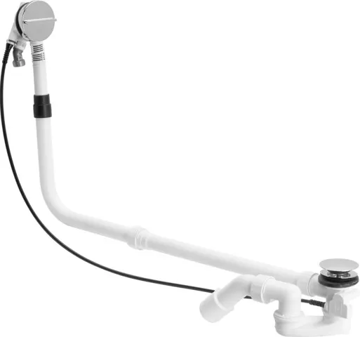 Viega Ab- und Überlaufgarnitur mit Zulauffunktion Modell 6161.71 „Multiplex Trio“ 6161.71 in 1070 mm × DN40 / 50 verchromt 24,6 cm