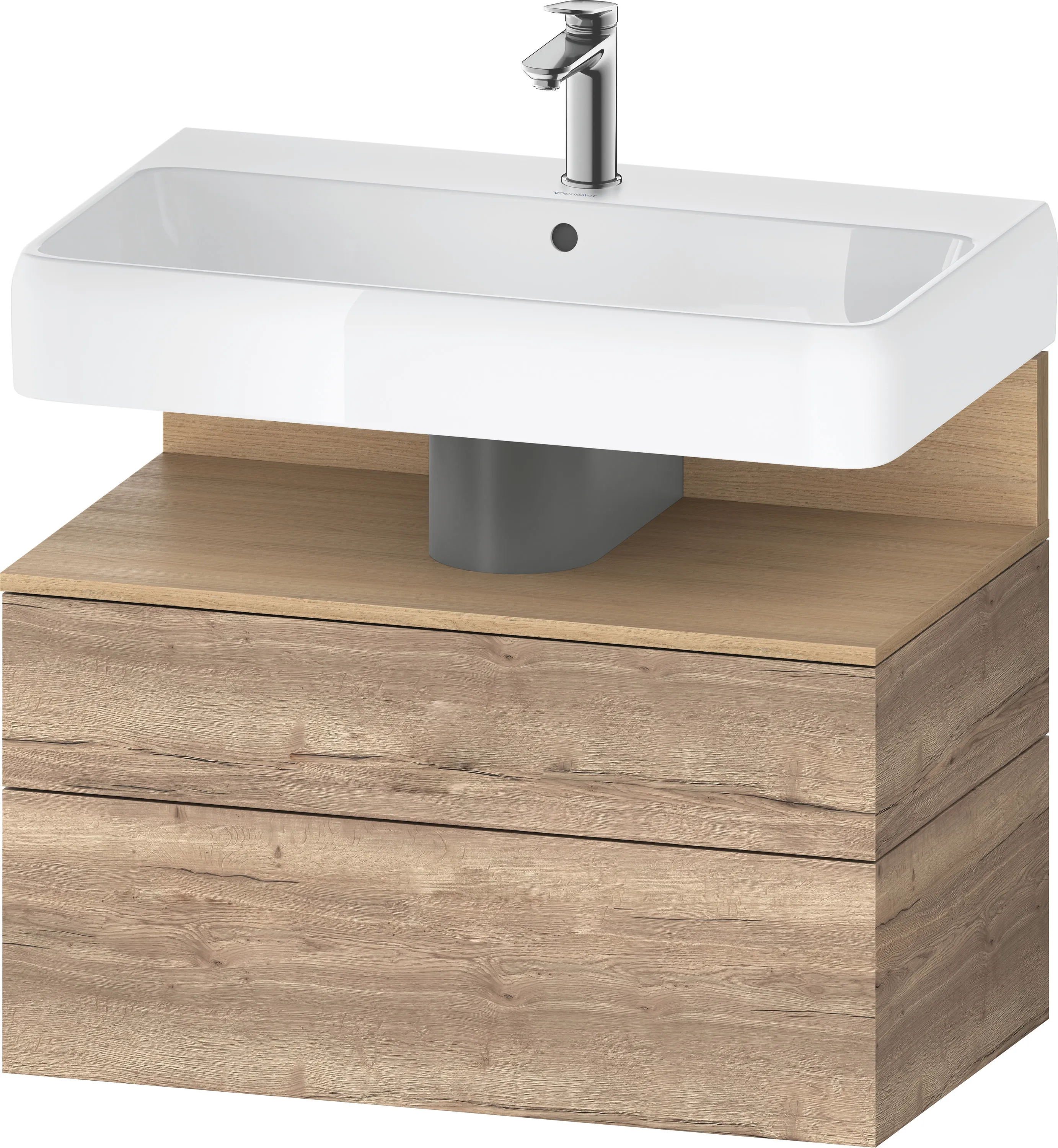 Duravit Waschtischunterschrank wandhängend „Qatego“ 79 × 59 × 47 cm, mit Beleuchtung