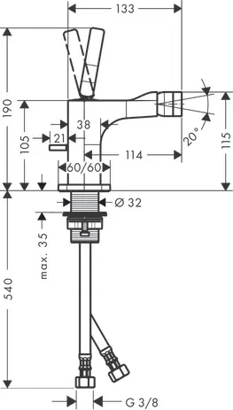 Bidetmischer Axor Citterio E chrom Bidetmischer Axor Citterio E chrom