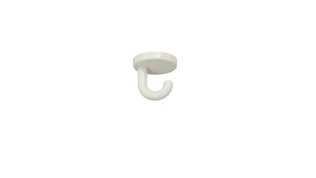 HEWI Haken Serie 477, halbrund gebogener, zylindrischer Haken, 40 mm hoch, Reinweiß