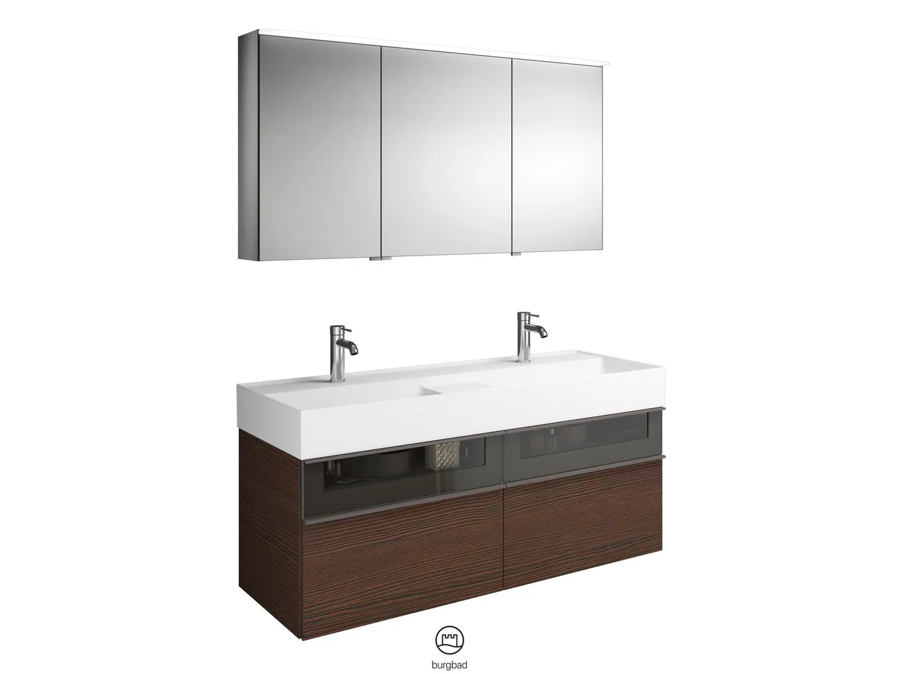 burgbad Badmöbelset „Yumo“ in Eiche Dekor Silber burgbad Badmöbelset „Yumo“ in Eiche Dekor Silber