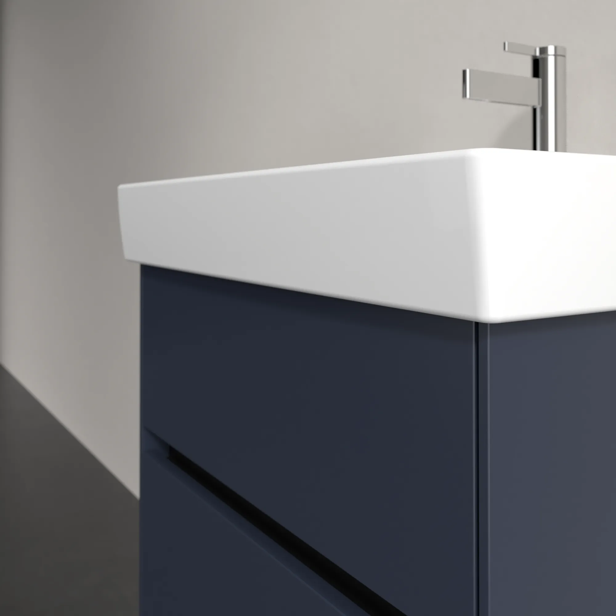 Villeroy & Boch Waschtischunterschrank „Collaro“ 554 × 546 × 444 mm Marine Blue, für Becken mittig, mit Beleuchtung, Soft Closing Villeroy & Boch Waschtischunterschrank „Collaro“ 554 × 546 × 444 mm Marine Blue, für Becken mittig, mit Beleuchtung, Soft Closing