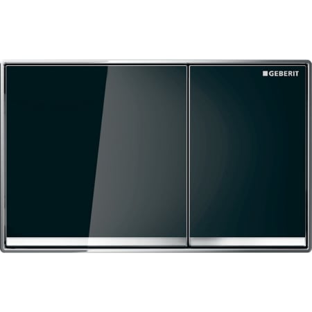 Omega60 Betätigungsplatte für 2-Mengen-Spülung, flächenbündig: schwarz, verspiegelt, hochglanz-verchromt Omega60 Betätigungsplatte für 2-Mengen-Spülung, flächenbündig: schwarz, verspiegelt, hochglanz-verchromt