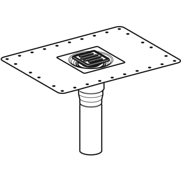 Duschbodenablauf stockwerksdurchdringend: d=50mm Duschbodenablauf stockwerksdurchdringend: d=50mm