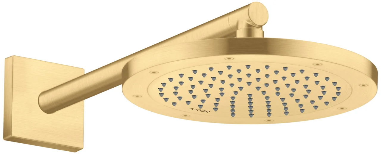 Hansgrohe AXOR ShowerSolutions Kopfbrause 245 1jet EcoSmart Brushed Gold Optic, 245 mm Durchmesser, verstellbarer Winkel, abnehmbar zur Reinigung, für Decken- oder Wandmontage, G 1/2 Anschlussgewinde Hansgrohe AXOR ShowerSolutions Kopfbrause 245 1jet EcoSmart Brushed Gold Optic, 245 mm Durchmesser, verstellbarer Winkel, abnehmbar zur Reinigung, für Decken- oder Wandmontage, G 1/2 Anschlussgewinde
