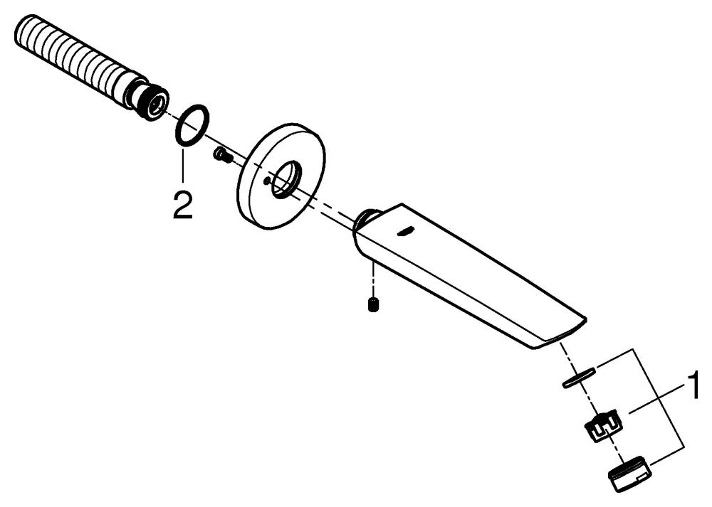 Wanneneinlauf Eurosmart 13448_3, Wandmontage, Außengewinde 1/2″, Ausladung 171 mm, matt black Wanneneinlauf Eurosmart 13448_3, Wandmontage, Außengewinde 1/2″, Ausladung 171 mm, matt black