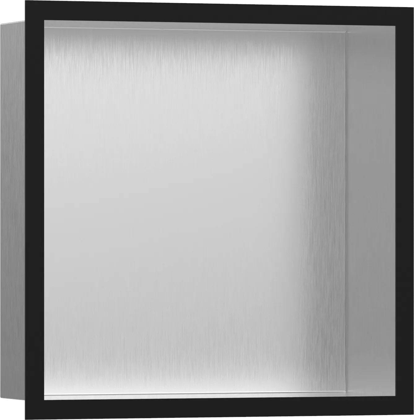 Hansgrohe XtraStoris Individual Wandnische Edelstahl gebürstet Mattschwarz 300x300x100 mm Hansgrohe XtraStoris Individual Wandnische Edelstahl gebürstet Mattschwarz 300x300x100 mm
