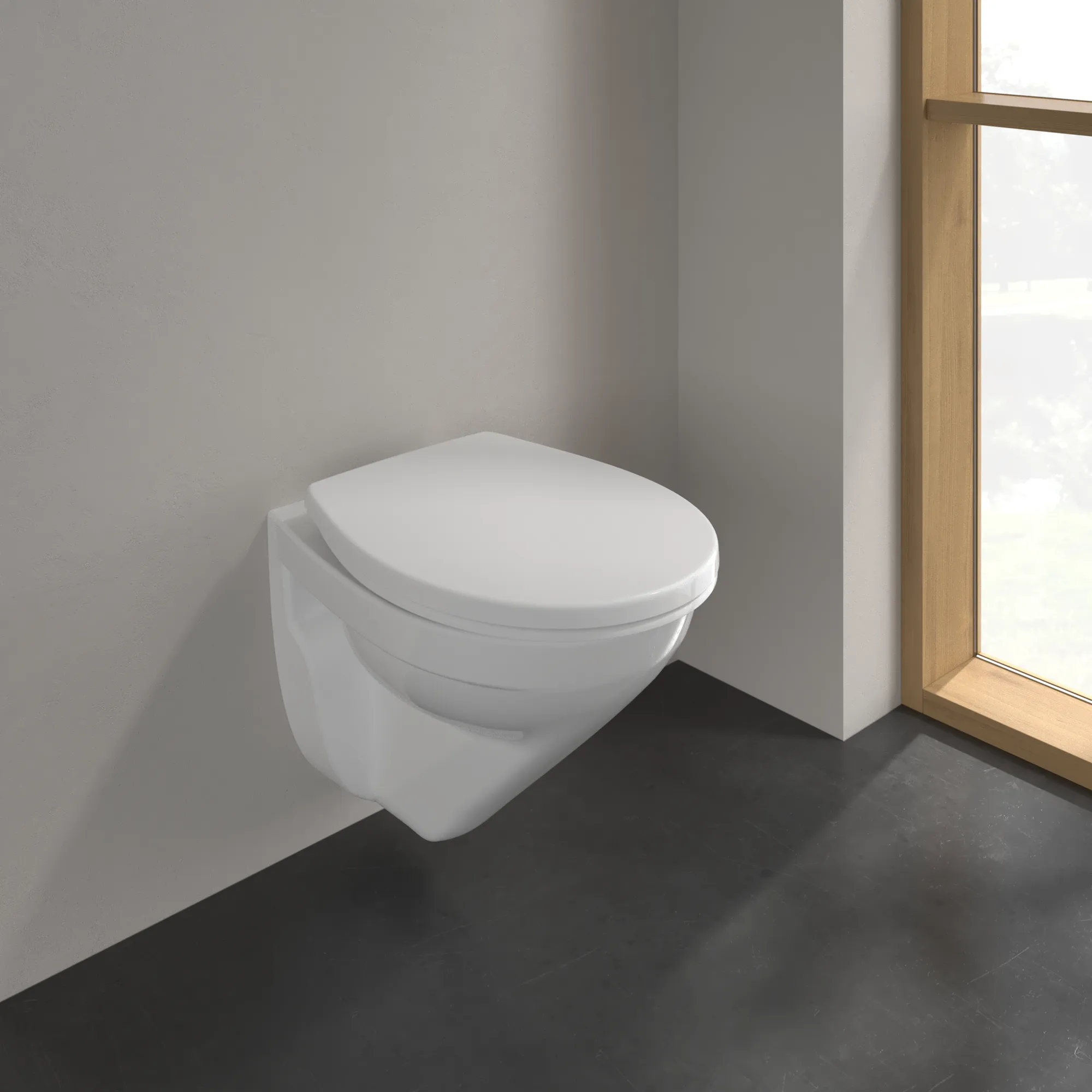 Wand-Tiefspül-WC DirectFlush „O.novo“ Compact 36 × 35,6 cm in Weiß Alpin, ohne Spülrand Wand-Tiefspül-WC DirectFlush „O.novo“ Compact 36 × 35,6 cm in Weiß Alpin, ohne Spülrand