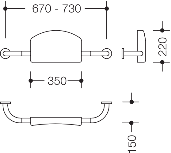 Rückenstütze Ser 801, W.-Mont., antimikrobielle Ausrüstung signalweiß