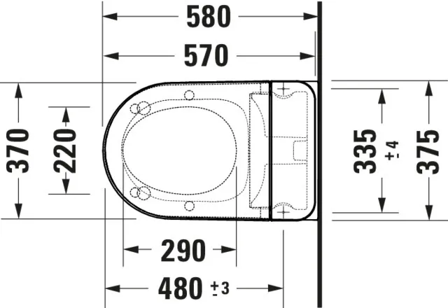 Kompakt Dusch-WC „SensoWash D-Neo“ 37,8 × 40,5 cm rimless, Weiß, HygieneGlaze