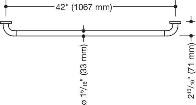 HEWI Haltegriff „Serie 801“ in Felsgrau HEWI Haltegriff „Serie 801“ in Felsgrau